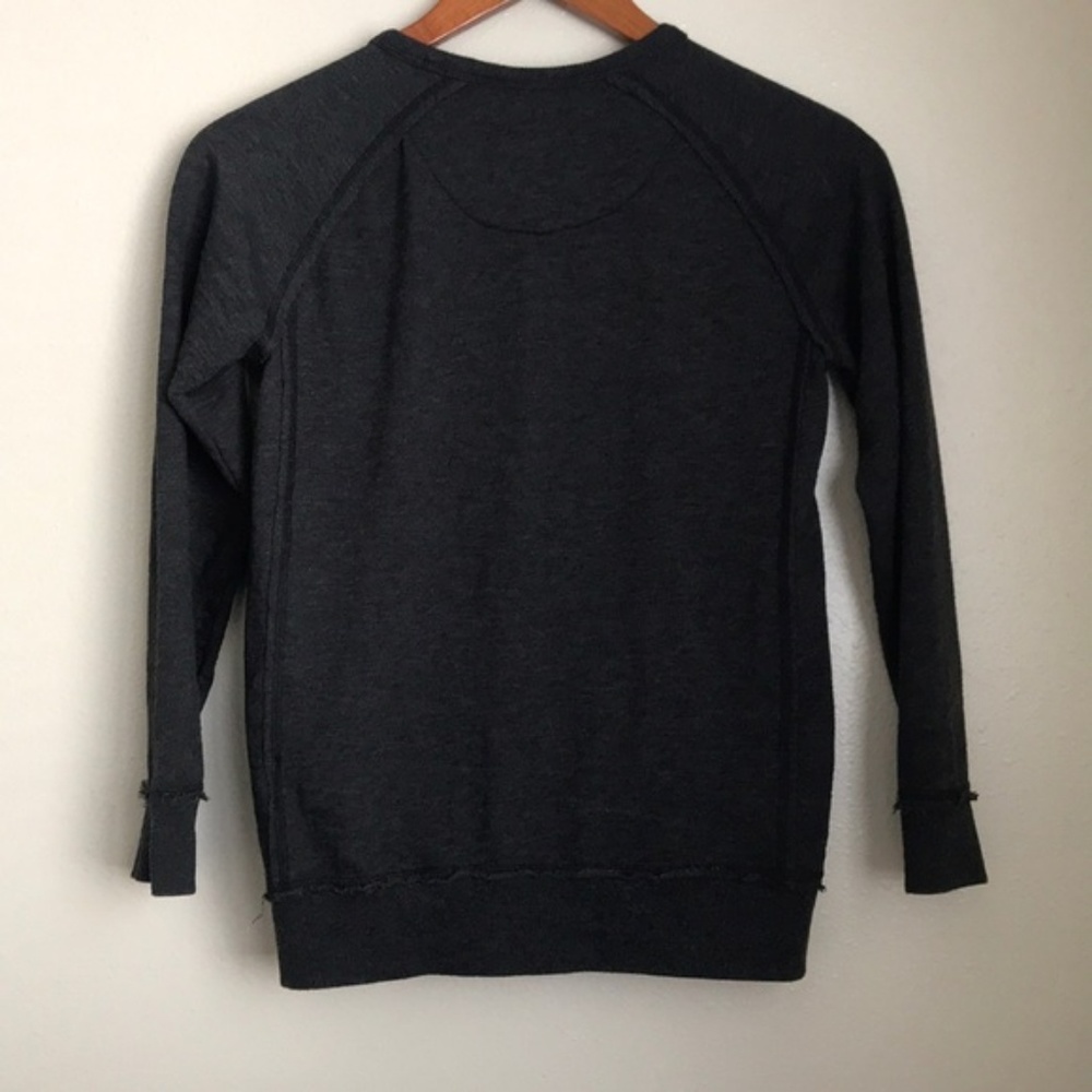 Lucky Brand Charcoal Grey Logo Pullover Sz Small - Picture 3 of 6